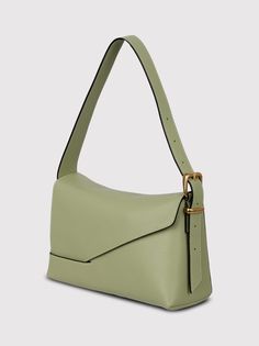 Oscar leather shoulder bag from WANDLERLogo stamp to the rear. Foldover top. Buckle fastening. Adjustable shoulder strap. Rear card slots. Main compartment. Internal logo stamp. Gold-tone hardware. 100% Leather. Made in Italy.Composition: 100% Leather Leather Flap Baguette Bag With Removable Pouch, Modern Green Leather Baguette Bag, Modern Green Leather Flap Bag, Modern Soft Leather Flap Shoulder Bag, Brand Name Bags, Red Valentino Shoes, Valentino Shoes, Sneaker Wedge, Logo Stamp