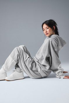 Smile and wave. This head-turning take on our lounge-to-street sweatpants is crafted with the same smooth outside, fleecy inside French terry fabric and classic details as our Accolade essentials, plus a striking seamed wave pattern. The relaxed fit is laid-back but not slouchy, so you can fold the waist to complement cropped tops and sports bras (since this is a unisex style, we recommend sizing down to achieve this look). For the full effect, pair yours with the matching hoodie. Smile And Wave, Gray Accessories, Make Waves, Sweatpants Shorts, French Terry Fabric, Fabric Sale, Kendall + Kylie, Wave Pattern, Short Shirts