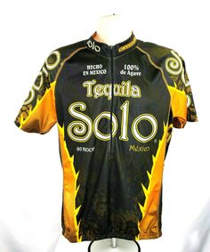 a black and yellow jersey with the words tequila solo on it