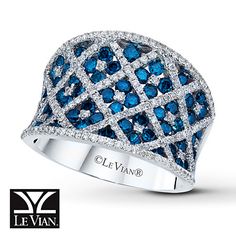 A girl can dream, right?    Blueberry Diamonds Ring 1 7/8 cttw Round-cut 14K Vanilla Gold Bijoux Art Deco, Levian Jewelry, Colored Stone Rings, Le Vian, Kay Jewelers, Diamonds Ring