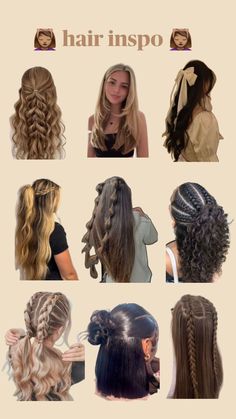 Hairstyles To Recreate, Cute Hairstyles For Photo Day, Hairstyle For V Neck Top, Stuff To Do With Your Hair, Cute Hairstyles For All Hair Types, Half Up Half Down Hair Summer, Cute Hairstyles For Medium Length Easy, Fall Hairstyles Aesthetic, Hairstyles For People Who Can't Do Hair