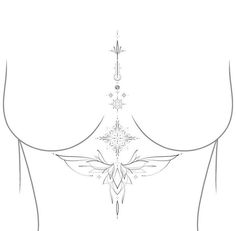 the back of a woman's bra with an intricate design