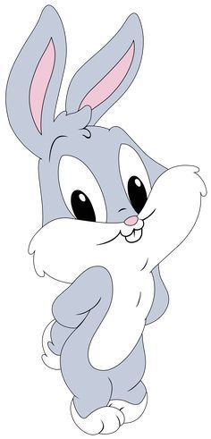 an image of a cartoon bunny holding something