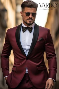 Groomsmen Burgundy, Burgundy Suit Men, Three Piece Suit For Men, Groomsmen Outfit, Suit Double Breasted, Maroon Suit, Formal Wedding Attire, Italy Clothing