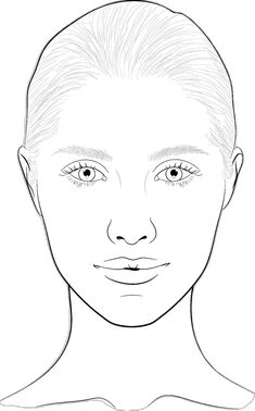 a woman's face is shown in black and white, with the outline of her head