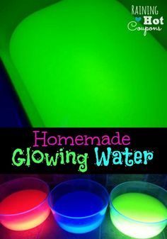 glow in the dark homemade glowing water for kids to play with and learn how to use it