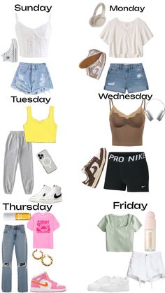 Shuffles Outfits, Outfits Of The Week, School Week, Tiktok Outfits, Casual Outfits For Teens, Outfit Inspo Casual