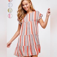 Calling All Auburn Fans. This Dress Is Perfect For Cheering On The Tigers!! It’s A Flowy, Tiered Design And Tends To Run A Tad Bit Oversized. If You Are In Between Sizes, You Can Size Down Orange Short-sleeved Mini Dress For Day Out, Orange Short Sleeve Mini Dress For Day Out, Short Sleeve Orange Summer Dress, Orange Short Sleeve Summer Dress, Vacation Orange Mini Dress With Short Sleeves, Vacation Orange Short Sleeve Mini Dress, Vacation Short Sleeve Orange Mini Dress, Orange Short Sleeve Summer Mini Dress, Orange Short Sleeve Mini Dress For Brunch