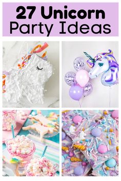 unicorn party ideas for kids with text overlay