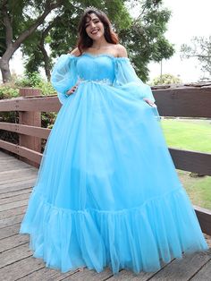 New Tulle Applique, Princess Sleeves, Evening Dresses Cocktail, Tulle Prom Dress, Prom Dresses Blue, Wedding Bridesmaid Dresses, Bride Dress