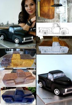 a collage of photos showing different types of cars and people in the process of making them