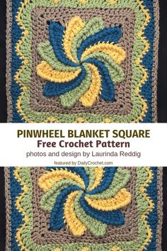 the front and back cover of a crocheted blanket