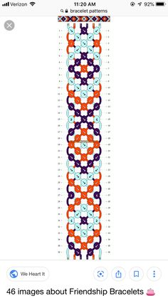 an image of a cross stitch pattern on the app store's iphone screen, with text reading 40 images about friends bracelets