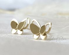 Buy 14K 18K Yellow Gold Blue Enamel Flower Back Baby Girls Earrings, Solid Gold Flower Earrings for Toddlers, Little Girl Flower Gold Earring Online in India - Etsy Cute Gold Flower-shaped Earrings, Cute Gold Earrings For Mother's Day, Cute Gold Sterling Silver Earrings, Cute Gold Butterfly Jewelry, Cute Gold Flower Earrings For Gift, Cute Butterfly Gold Earrings, Cute Gold Butterfly Earrings, Cute Gold Flower-shaped Jewelry, Small Gold Cute Earrings