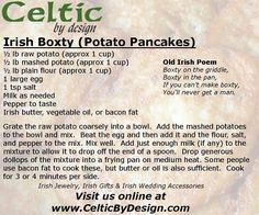 an advertisement for celtic food and drink in the middle of a page with instructions on how to make it