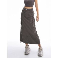 Introducing Our Latest Arrival Elevate your summer wardrobe with our New Cargo Long Skirt – a perfect blend of comfort, style, and versatility. This casual drawstring skirt with pockets is designed for the modern woman who values both fashion and functionality. Key Features Empire Waistline for a flattering fit Mid-Calf Length – the ideal balance of modesty and trendiness No-Nonsense Decoration – embrace simplicity with a clean look A-Line Silhouette for a graceful and timeless appeal Solid Pattern Type – a wardrobe staple that pairs effortlessly Crafted from a blend of Cotton and Polyester for ultimate comfort Non-Stretch Elasticity for a structured and reliable fit Regular Fit – providing comfort without compromising style When to Wear This high-waisted skirt is your go-to choice for cas Cargo Long Skirt, Drawstring Skirt, Cardigan Sweater Vest, Empire Waistline, Skirt With Pockets, Natural Curves, Comfort Style, Skirts With Pockets, Summer Wardrobe