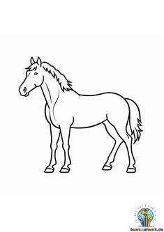 a black and white drawing of a horse