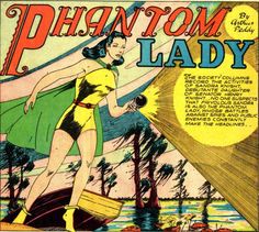 an old comic book cover with a woman in yellow and green