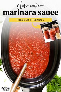 Slow Cooker Marinara Sauce. Slow Cooker Marinara, Crockpot Spaghetti, Homemade Marinara Sauce, Marinara Sauce Recipe, Pasta Sauce Homemade, Spaghetti Sauce Recipe, Homemade Spaghetti Sauce, Marinara Sauce Homemade, Homemade Spaghetti