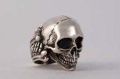 Skull heavy biker ring | Etsy Unique Collectible Skull Rings, Unique Silver Skull Rings, Unique Skull Shaped Anniversary Rings, Realistic Skull, Harley Davidson Engines, Skull Bones, Pirate Skull, Biker Rings, 925 Ring