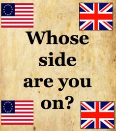 an old poster with the words whose side are you on? and two british flags