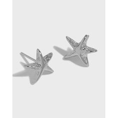 925 Silver Starfish Earrings Star Texture, Wholesale Jewelry Supplies, Starfish Earrings, Sterling Silver Stud Earrings, African Jewelry, Silver Stud Earrings, Square Earrings, Fashion Accessories Jewelry, Sterling Silver Studs