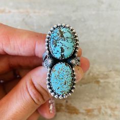 Navajo Tia Long Sterling Silver & Kingman Web Turquoise Ring! Condition: Brand New, Handmade! Stamped Sterling And Signed T3! Total Knockout! See Photos! Retail $350 Size: Adjustable This Is Only For One Ring, The Other Items Are Up Separately! I Have Multiple Native American, Navajo, Zuni, Taxco, Antique, Vintage, And Other Designer Items If You Want To Check Out My Closet! Sorry, No Trades! Same Day Shipping When Possible! New Items Posted Every Week! Any Questions, Let Me Know! Bohemian Turquoise Concho Ring, Untreated Bohemian Turquoise Ring, Western Silversmithing, Western Style Untreated Turquoise Ring, Western Style Natural Turquoise Ring, Untreated Western Turquoise Ring, Untreated Western Style Turquoise Ring, Cowgirl Turquoise, Christmas Ideas Gifts