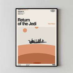 a book cover for return of the jedi by star wars, with an image of people in a boat