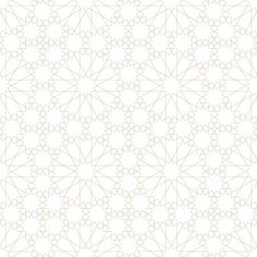 a white and beige geometric pattern with small stars in the middle, on a white background