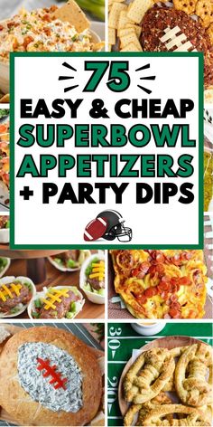 The best superbowl appetizers, including cold and hot dip recipes, make ahead easy crockpot appetizers, football finger foods and quick easy game days snacks to feed a crowd at your football party or potluck. Tailgate Appetizers Cold, Keto Tailgate Food Easy, Football Game Snacks Appetizers, Cheap Football Food, Game Day Appetizers Football, Cheap Potluck, Cheap Potluck Dishes, Game Day Appetizers Easy, Football Party Food Appetizers