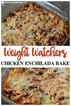 the cover of weight watchers chicken enchilada bake