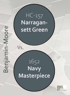 two black and white circles with the words narragan - sett green vs navy masterpiece