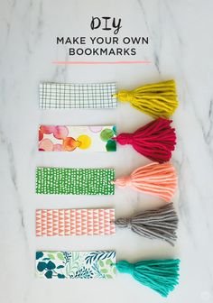 diy make your own bookmarks with tassels