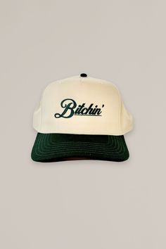 take it from us, this hat is bitchin' and goes with pretty much everything. two-toned forest green and natural canvas snapback hat otto classic fit, mid-profile one size fits most all hats are final sale Cheap Green Snapback Hat With Letter Print, Trucker Hat Women, Dope Hats, Clothing Website, Hat Women, Beach T Shirts, Clothing Websites, Wardrobe Ideas, Romper With Skirt