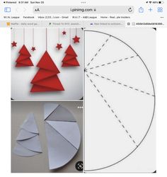 an image of paper christmas trees and other items on the webpage, with text below