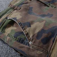 DENIM JEANS CAMO WARPIG-Denim-Pisani Maura-Pisani Maura Military Camouflage Jeans With Cargo Pockets, Camouflage Straight Leg Jeans For Streetwear, Camouflage Jeans With Pockets For Streetwear, Urban Camouflage Jeans For Streetwear, Stylish Jeans For Men, Hip Hop Jeans, Camo Jeans, Biker Jeans, Stylish Jeans