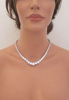 Crystal Backdrop necklace Bridal Back drop by treasures570 on Etsy Diamond White Crystal Tennis Necklace For Wedding, Dazzling Rhinestone Tennis Necklace For Weddings, Wedding Tennis Necklace In Diamond White With Rhinestones, Wedding Diamond Necklace With Rhinestones, Wedding Round Diamond Necklace With Rhinestones, Round Diamond Necklace With Rhinestones For Wedding, Round Diamond Necklace For Wedding, Silver Sterling Tennis Necklace For Wedding, Wedding Tennis Necklace With Sparkling Cubic Zirconia