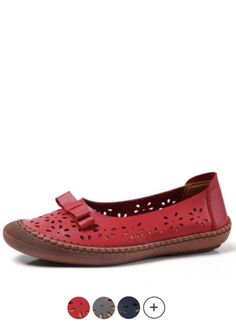 Merida Flats – Ultra Seller Shoes Casual Red Leather Shoes For Spring, Red Flat Leather Shoes For Spring, Spring Loafers With Stitched Sole And Round Toe, Summer Leather Shoes With Perforated Toe Box, Red Casual Summer Loafers, Casual Flats With Stitched Sole And Round Toe, Red Round Toe Slip-ons For Spring, Spring Round Toe Loafers With Leather Footbed, Spring Loafers With Leather Footbed And Round Toe