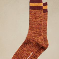 A Soft Sock In A Breathable Cotton Blend With Rib-Knit Openings And Angled Toe Seams For A Better, More Comfortable Fit. Fits Men's Shoe Sizes 8-12. 91% Cotton, 8% Polyester, 1% Spandex. Casual Warm Brown Socks, Casual Warm Socks, Casual Multicolor Fall Socks, Casual Orange Socks For Winter, Casual Orange Winter Socks, Casual Soft Knit Socks For Stocking Stuffers, Casual Knitted Socks For Fall, Casual Warm Knit Socks, Casual Soft Knit Socks For Fall