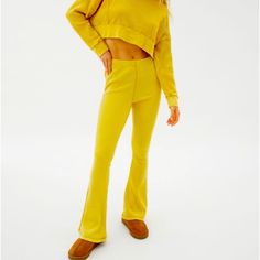 These Are Adorable.Nwot- Bought Em, Cut The Tags, Tried Em On & They Were Too Big. Boot Cut/Flare Leg. Soft Yellow Color. From Urban Outfitters. Sold Out In Small. Warm Thermal Pants Casual Mustard Bottoms For Loungewear, Casual Fitted Yellow Bottoms, Yellow Spring Bottoms For Loungewear, Yellow Full Length Bottoms For Fall, Yellow Cotton Bottoms For Fall, Fitted Full Length Yellow Bottoms, Urban Outfitters Yellow Cotton Bottoms, Yellow Cotton Bottoms From Urban Outfitters, Urban Outfitters Fitted Bottoms For Loungewear