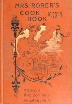 an orange book with the title mrs robert's cook book