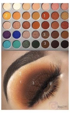 Ariana Grande Make Up, Jaclyn Hill Makeup, Fall Eyeshadow, Fall Eye Makeup, Make Up Designs, Makeup Morphe, Makeup Tutorial Eyeshadow, Fall Makeup Looks