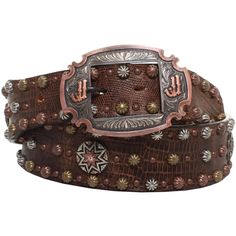 B871 - Teju Cognac Studded Belt Belt Rustic Brown Hand Tooled Belt, Rustic Brown Hand-tooled Belt, Adjustable Brown Concho Belt, Vintage Brown Belt For Western-themed Events, Hand-tooled Brown Belt Buckles For Western-themed Events, Brown Concho Belt Buckles For Rodeo, Brown Hand Tooled Belt Buckles For Rodeo, Western Brown Belt With Concho, Vintage Brown Belt Buckles For Rodeo