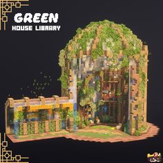 the green house library is made out of lego bricks