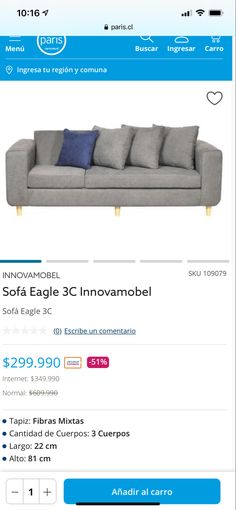 an image of a couch on the app