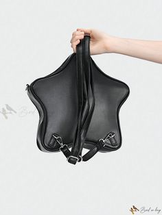 Bird in Bag - Gothic Glamour Pentagram Crossbody Backpack Black Star-shaped Shoulder Bag For Everyday Use, Trendy Star-shaped Everyday Backpack, Trendy Star-shaped Backpack For Everyday Use, Gothic Glamour, Crossbody Backpack, Novelty Bags, Zipper Bag, Bag Style, Bird In Bag