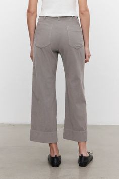 Featuring a pinwale corduroy (this is the skinniest, least bulky type) these casual trousers are fab. With a cropped, wide leg and utility details like patch pockets on the front and rear, these bottoms have a slightly higher rise that hits at the natural waist. A flattering silhouette that is equally chic. Corduroy Pant, Velvet Tees, Everyday Pants, Cami Shirt, Wide Leg Pant, Sweater Sale, Romper Dress, Casual Trousers, Corduroy Pants