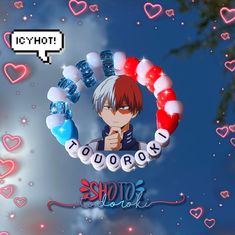 Todoroki Bracelet, Mha Crafts, Mha Todoroki, Anime Diys, Anime Crafts Diy