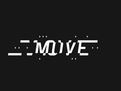 the word i move written in white on a black background