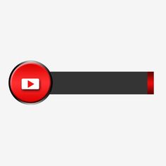 a red and black button with an arrow pointing to the left on a white background